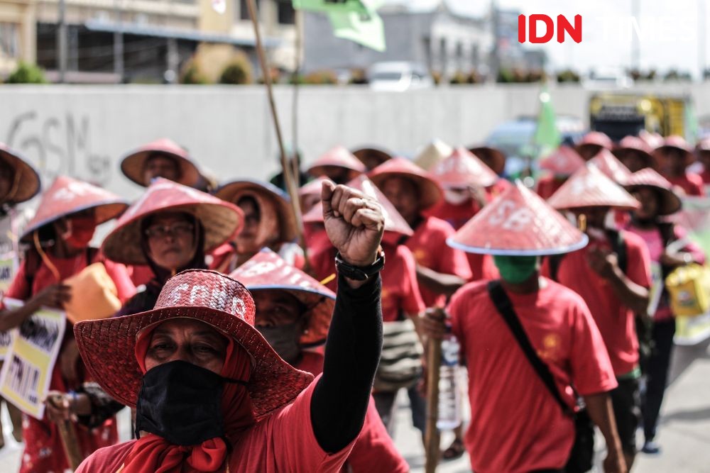 Ratusan Petani Asal Sumut Lanjutkan Jalan Kaki ke Jakarta Temui Jokowi