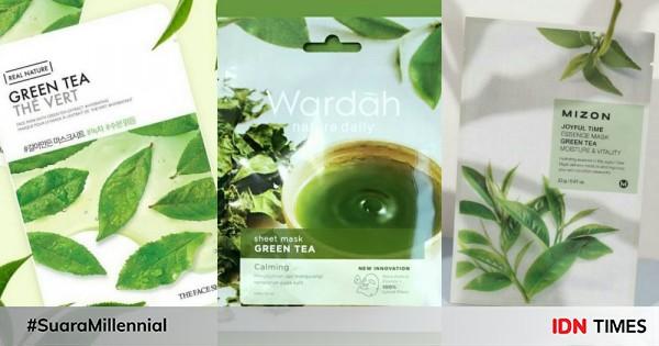 wardah sheet mask green tea