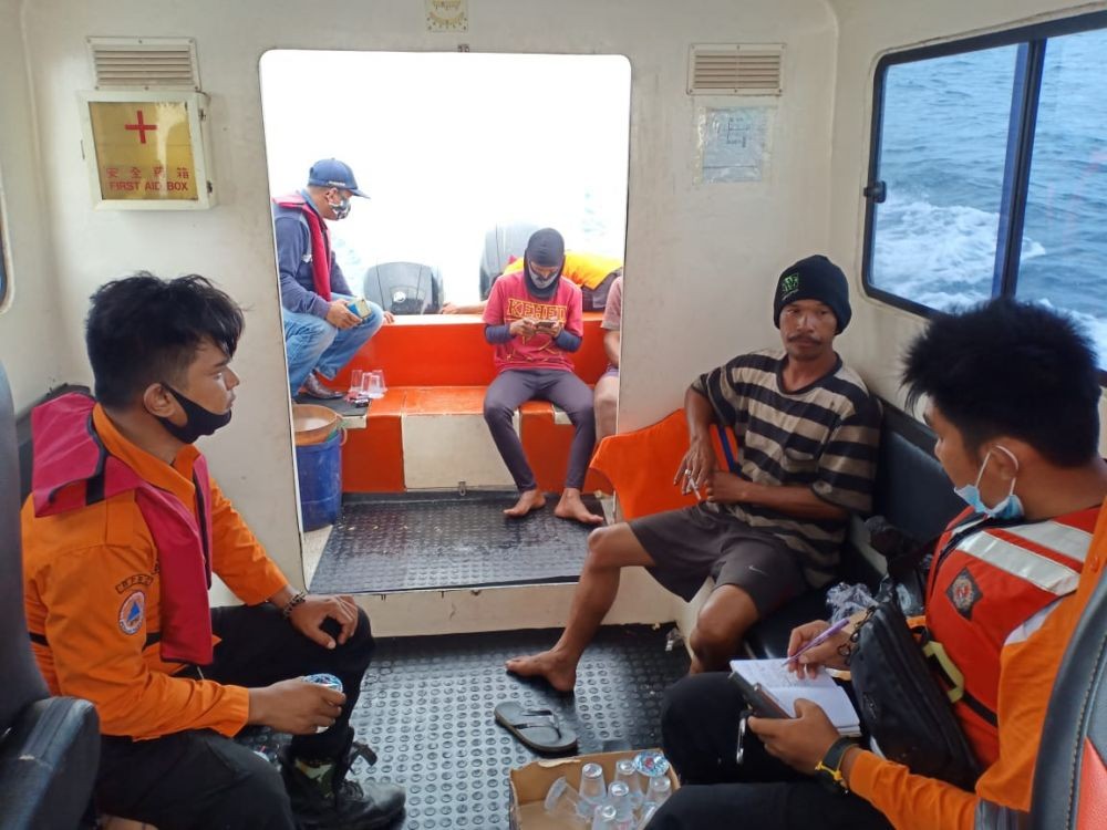 Sempat Hilang, 3 Nelayan PPU Kaltim Ditemukan di Perairan Mamuju