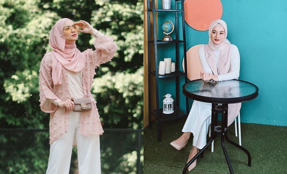 Pencinta Gaya Monokrom, 9 Adu Gaya Hijab Dinda Hauw Vs Citra Kirana