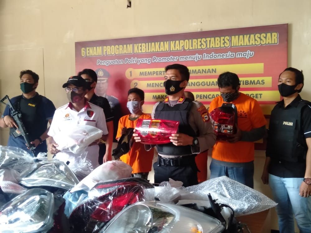 Modal Obeng, Jukir di Makassar Mencuri 4 Karung Onderdil Mobil 