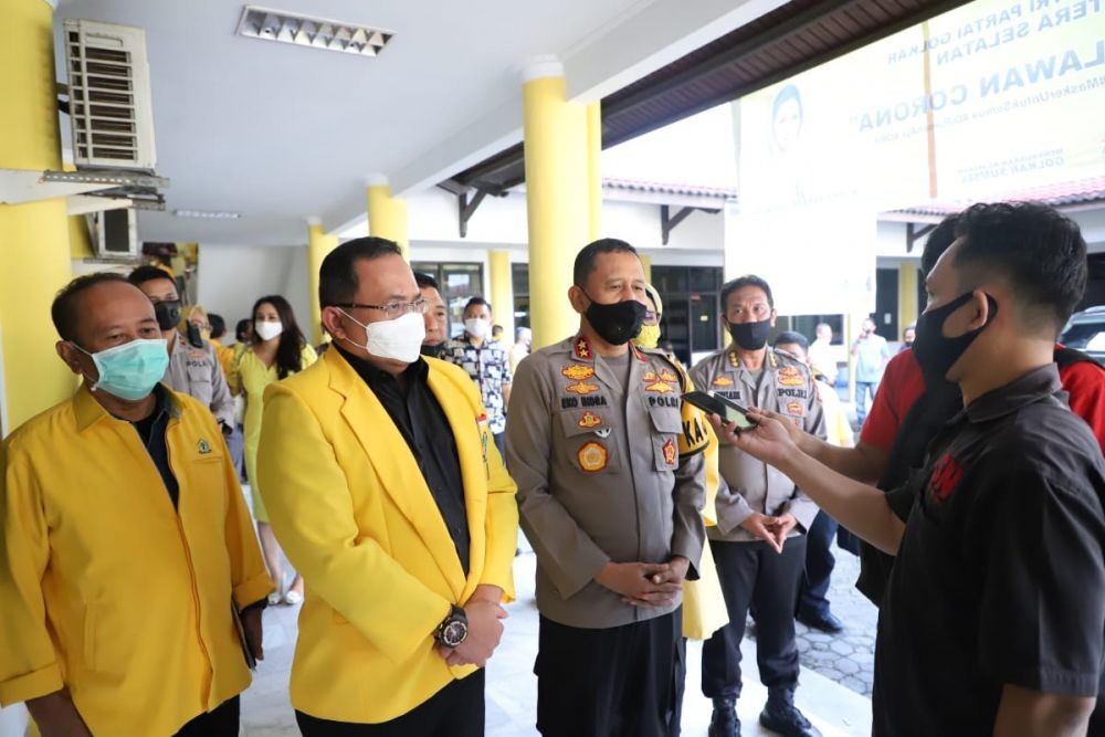 Bertemu Ketua DPD Golkar Sumsel, Kapolda Ajak Jaga Kamtibmas Pilkada 