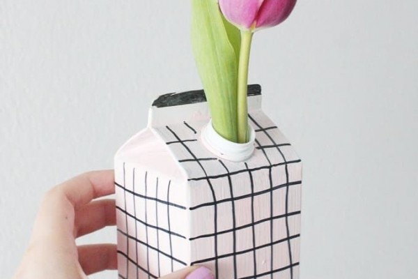 Cuma Modal Kotak Susu Hingga Sendok 10 Diy Vas Bunga Yang Lucu Banget