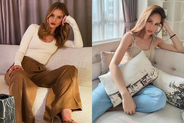 Sekilas Mirip, Intip 9 Adu Gaya OOTD Rosie Huntington Vs Cinta Laura