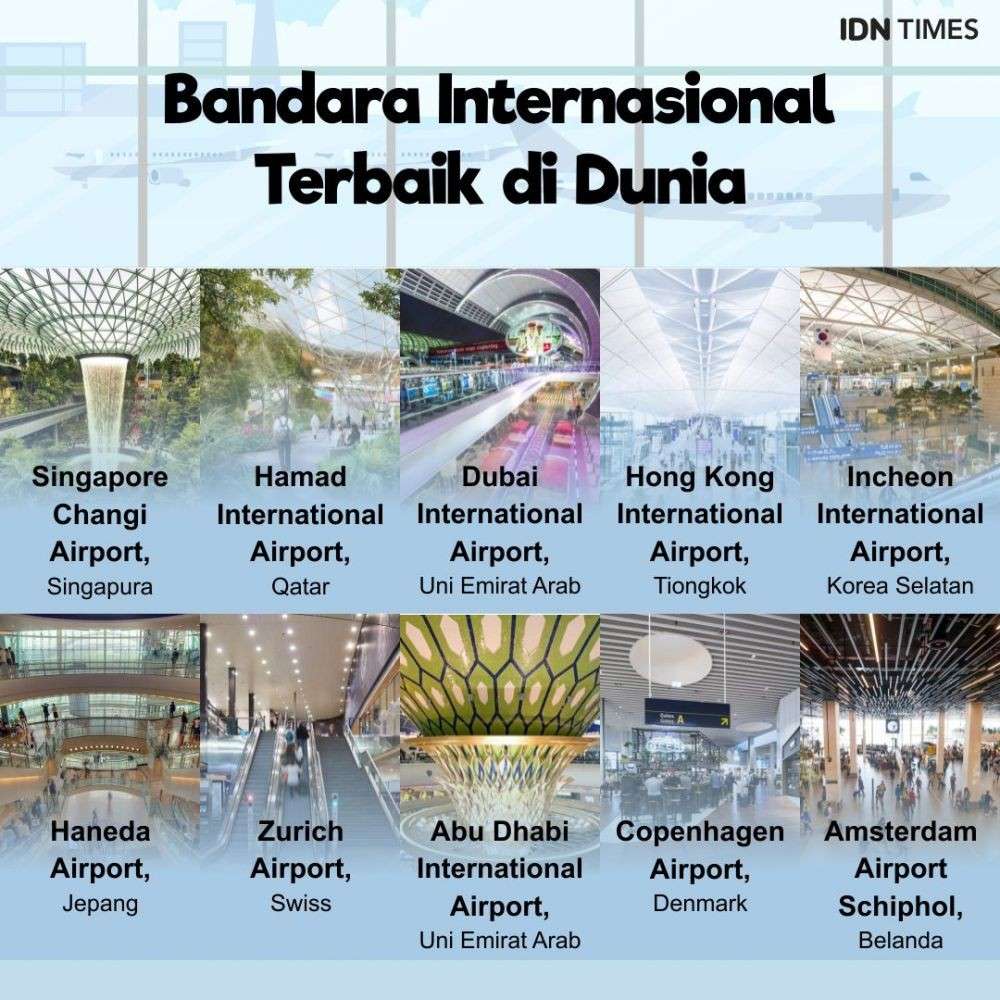 10 Bandara Internasional Terbaik Di Dunia, Nyaman Dan Mewah Banget