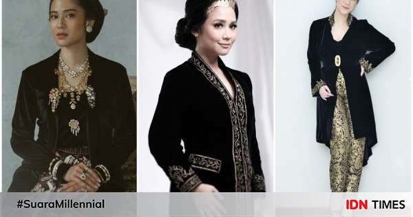 Anggun Dan Berkelas, Ini 9 Inspirasi Kebaya Beludru Hitam Ala Seleb