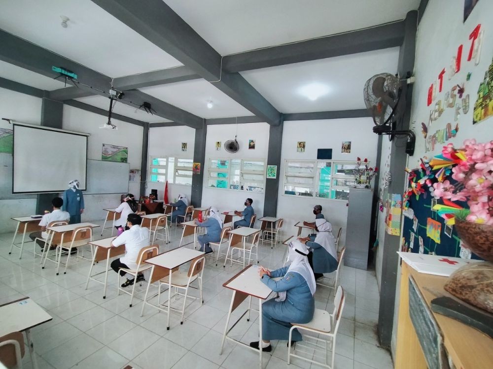 Siap-siap Pembelajaran Tatap Muka, Dua SMP di Surabaya Gelar Simulasi