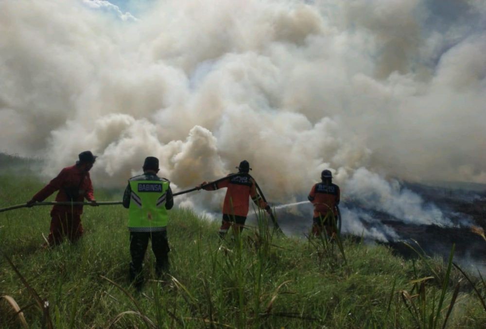 Ancaman Karhutla, 10 Hektare Lahan Gambut Terbakar di OKI