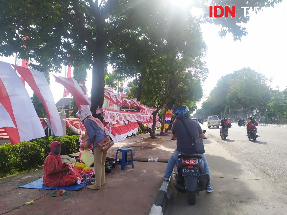 Penjualan Bendera Merah Putih di Palembang Merosot 90 Persen