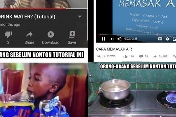 10 Meme Sebelum Ikut Tutorial YouTube Ini Konyol Abis, Unfaedah Banget