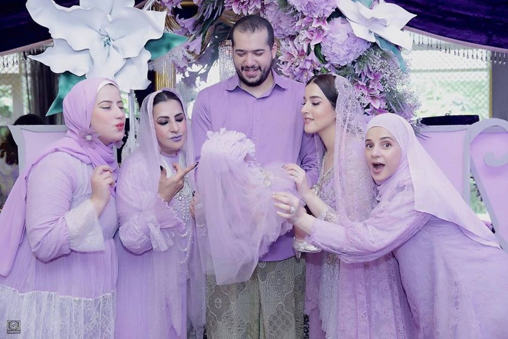Mewah Bertema Ungu! 10 Potret Aqiqah Maryam Eliza Anak Tasya Farasya