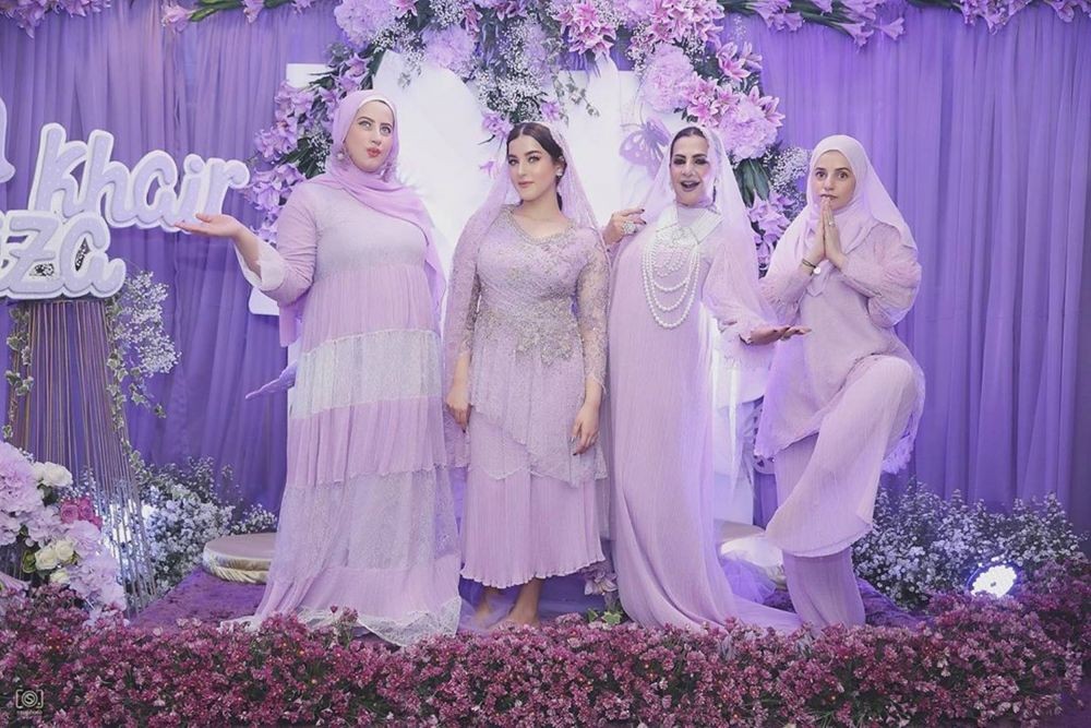 Mewah Bertema Ungu! 10 Potret Aqiqah Maryam Eliza Anak Tasya Farasya