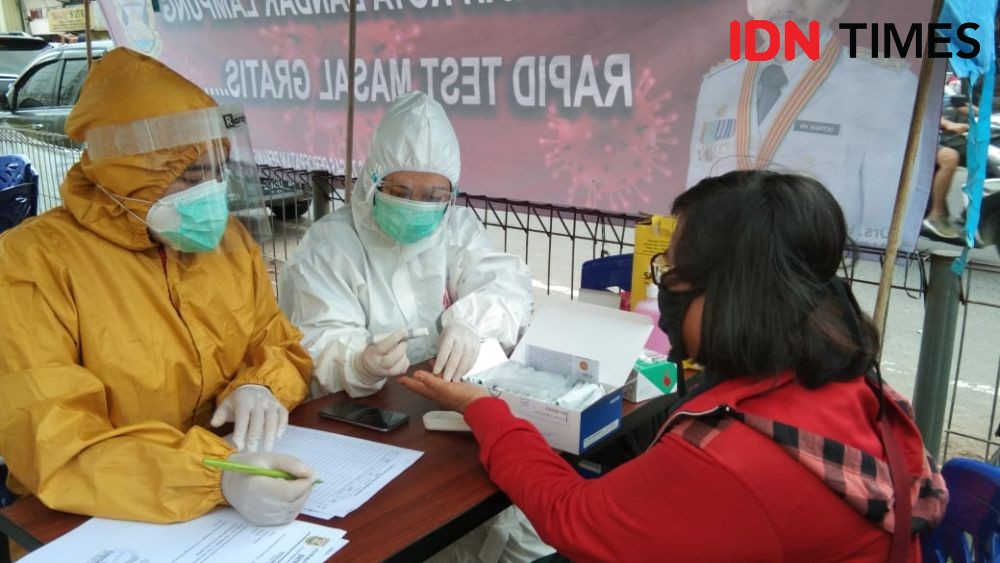 Rapid Test Massal Gratis Empat Titik di Bandar Lampung Sepi Peminat