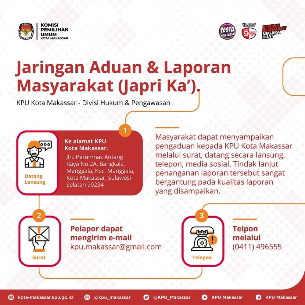 KPU Makassar Luncurkan Jaringan Pengaduan Pelanggaran Pilkada 2020