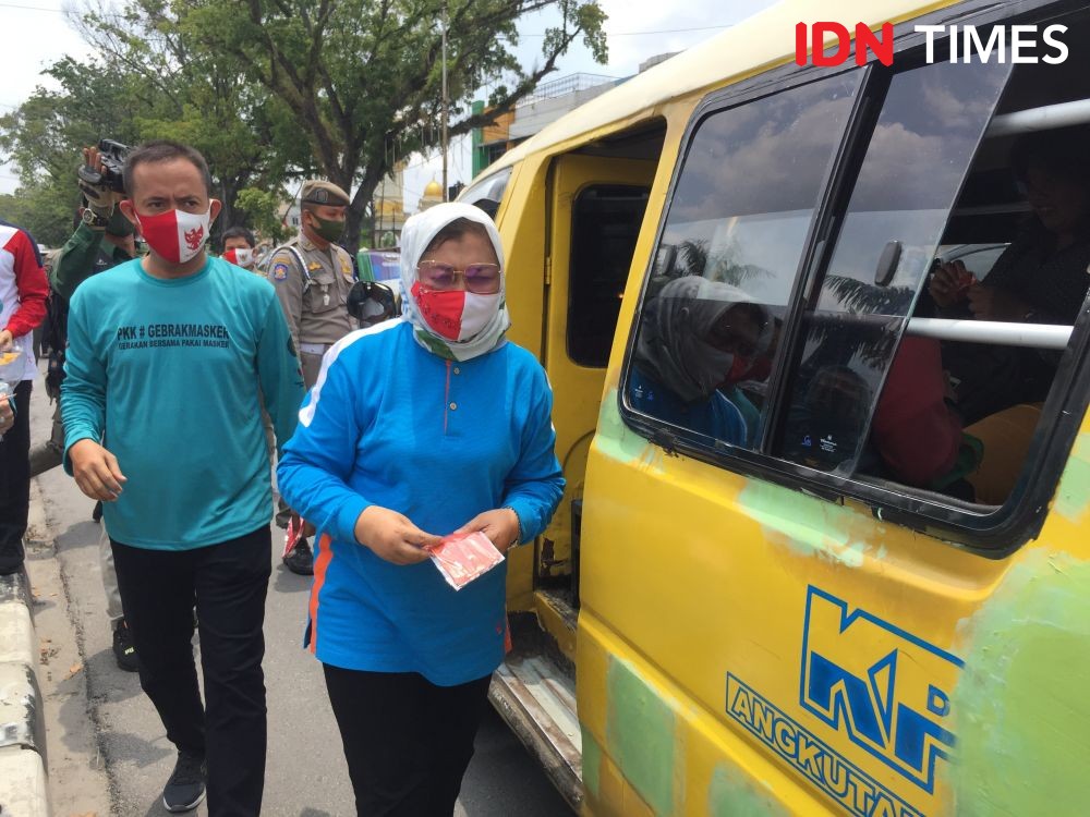 Istri Gubenur Sumut Lakukan Gebrak Masker pada Hari Kemerdekaan RI