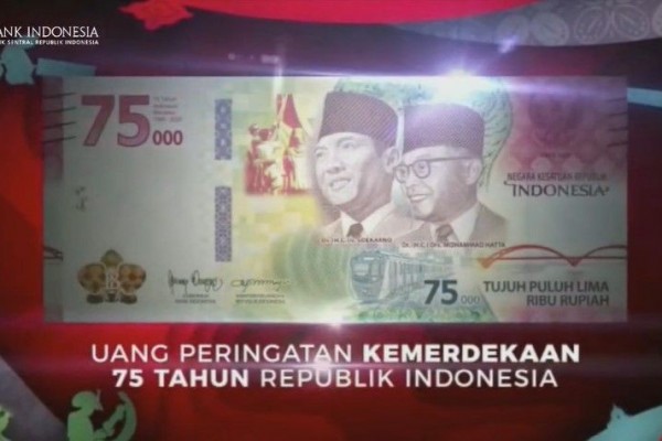 Ini Wujud Uang Rp75 Ribu yang Resmi Diluncurkan di Hari Kemerdekaan