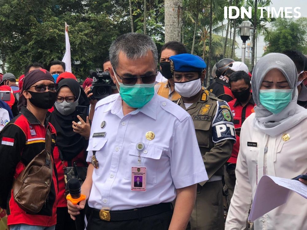 Demo Omnibus Law di Palembang: Anak Cucu Tak Mendapat Masa Depan Cerah