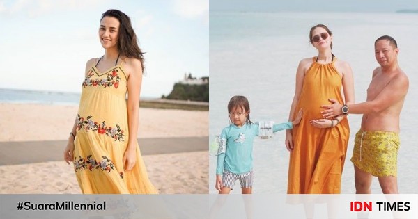 7 potret liburan artis yang sedang hamil tua, menawan banget!