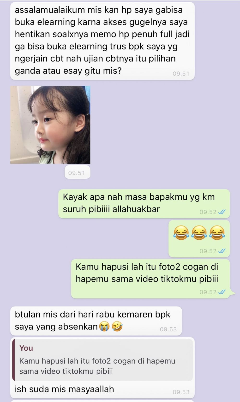 10 Chat Lucu Murid Ke Guru Ini Bikin Ngakak Polos Banget Sih