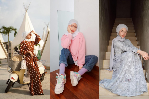 12 Ide Outfit Hijab dengan Pasmina ala Aghnia Punjabi, Super Stylish!