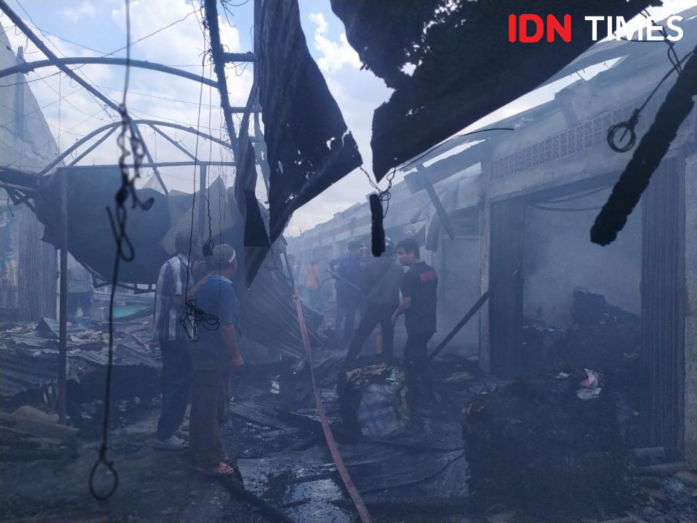 Pasar Griya Musi Palembang Terbakar, Kerugian Sekitar Rp500 Juta