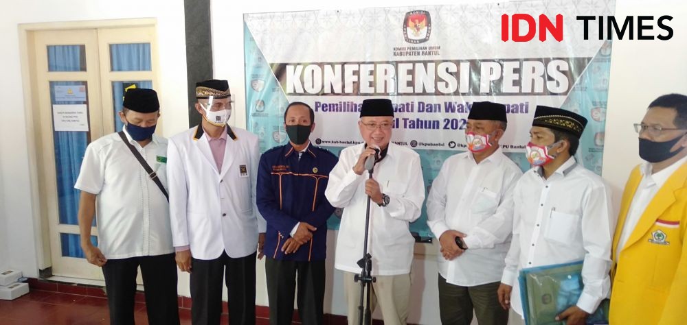 KPU Bantul Tetapkan Nomer Urut Pilkada Abdul Halim 1 dan Suharsono 2