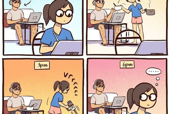 10 Ilustrasi Mesra Pasutri Muda ketika Pandemik Virus Corona