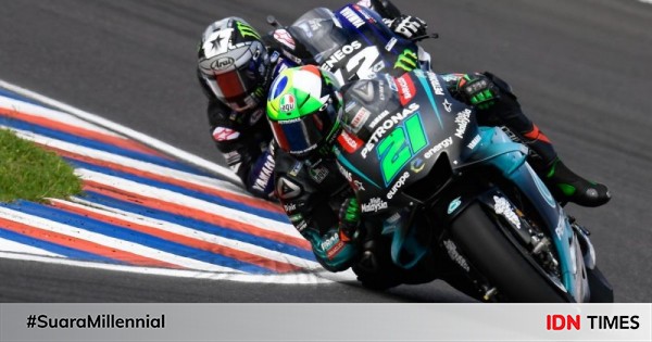 [breaking] motogp catalunya: fabio quartararo juara, rossi terjatuh!  