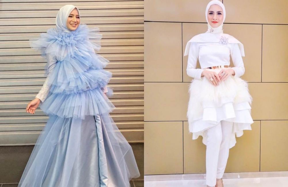 Style Hijabnya Menawan, 10 Adu Gaya Donita Vs Chacha Fredericka