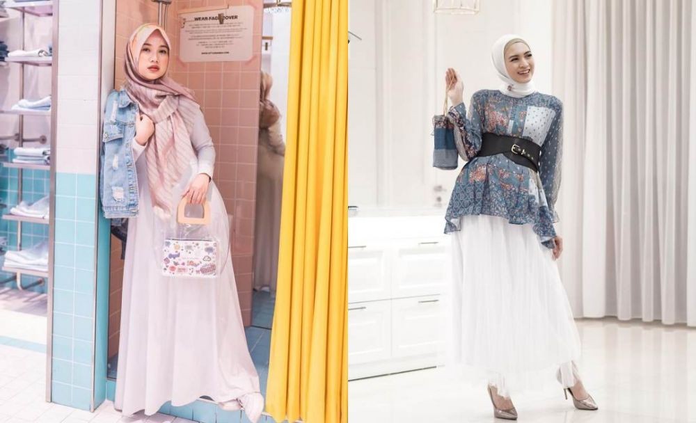 Style Hijabnya Menawan, 10 Adu Gaya Donita Vs Chacha Fredericka