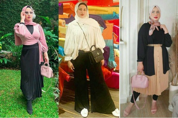 9 Inspirasi OOTD Hijab Modis ala Tasyi Athasyia, Pilihan Warnanya Unik