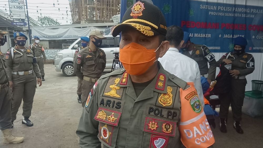 Terjaring Razia, Warga di Perbatasan Palembang Banyak Tak Pakai Masker