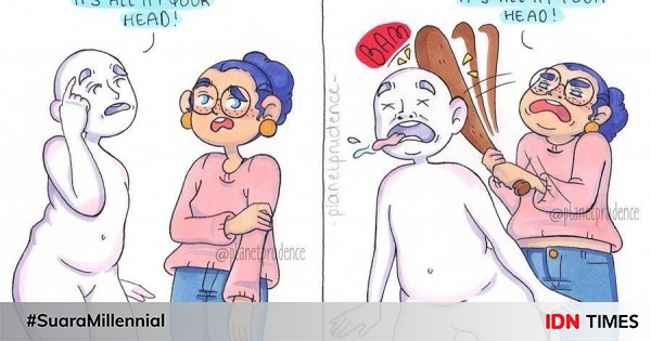 10 ilustrasi ngena tentang kesehatan mental, yuk pahami!
