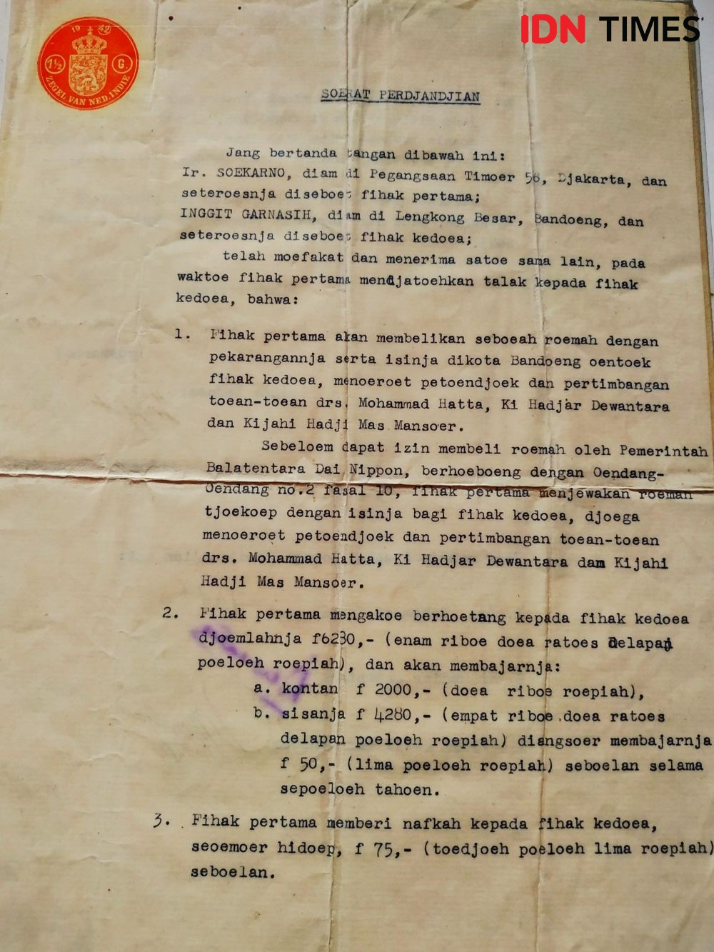 Ditanya Soal Surat Cerai Soekarno-Inggit, Begini Jawaban Ridwan Kamil