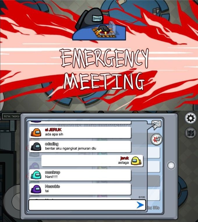 Among Us Emergency Meeting Button Meme - AMONGAUS