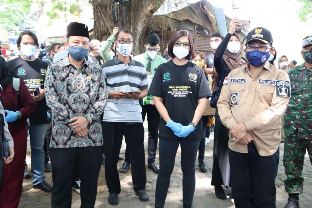 Sosialisasi Protokol Kesehatan, PWI-Malang Raya Bagikan 4.000 Masker