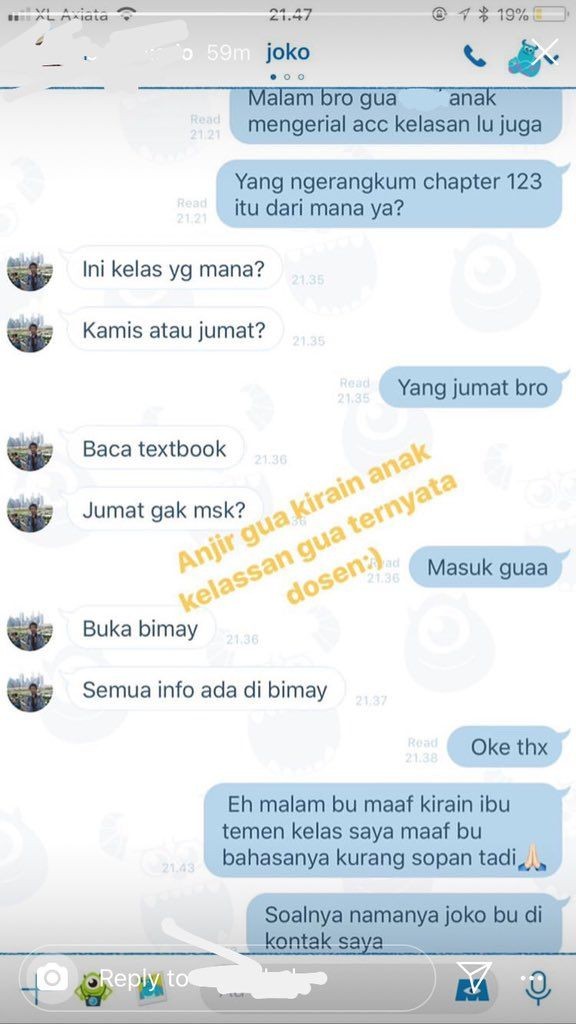 10 Chat Kocak Bertanya ke Guru dan Dosen, Auto Salah Paham!
