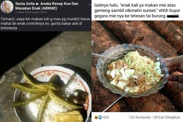 10 Potret Pamer Makanan di Status Medsos Berakhir Gagal Pamer