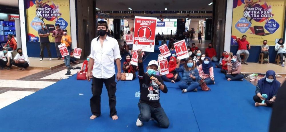 Janji Pilkada: Machfud Sasar Pinggiran Surabaya, Armuji ke Pedagang