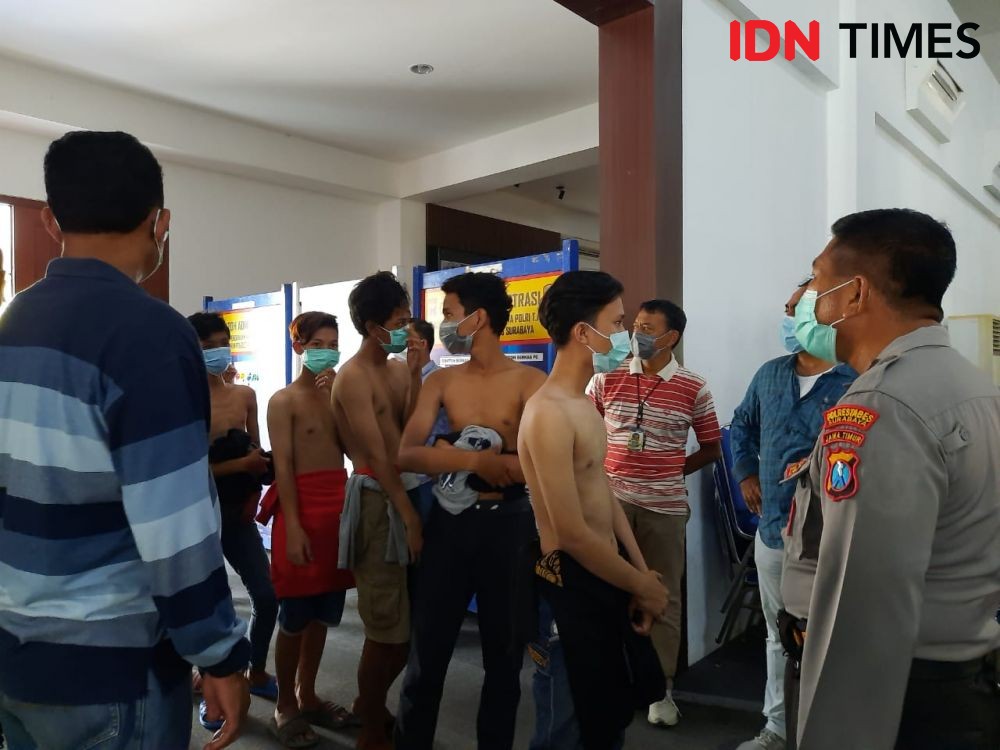 Aksi Tolak Omnibus Law di Surabaya, Polrestabes Tangkap 104 Remaja