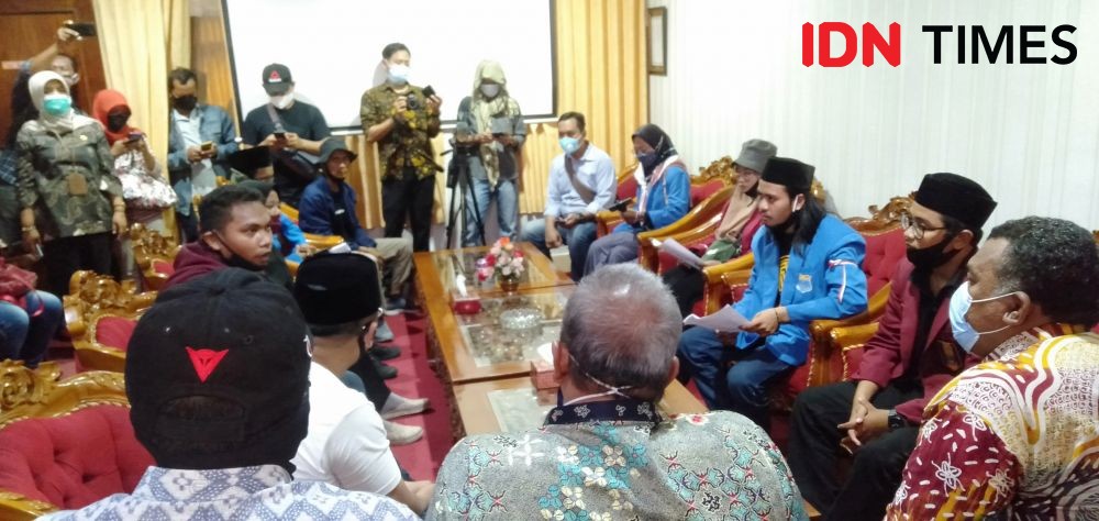 Demo Omnibus Law, Aliansi Bantul Bergerak Tolak Mini Market Waralaba