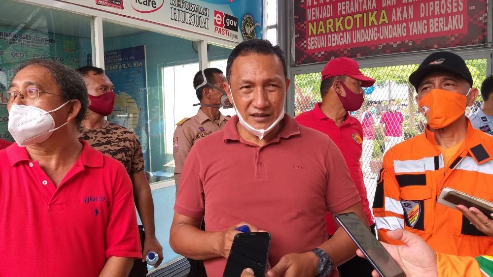 RPD Sumut Lakukan Penyemprotan Disinfektan di Lapas I Tanjunggusta