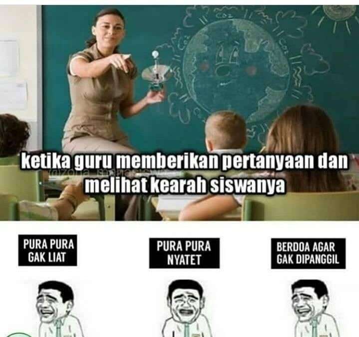 10 Meme Kocak Ditanya Guru Ini Bikin Berkeringat Dingin Deg Degan