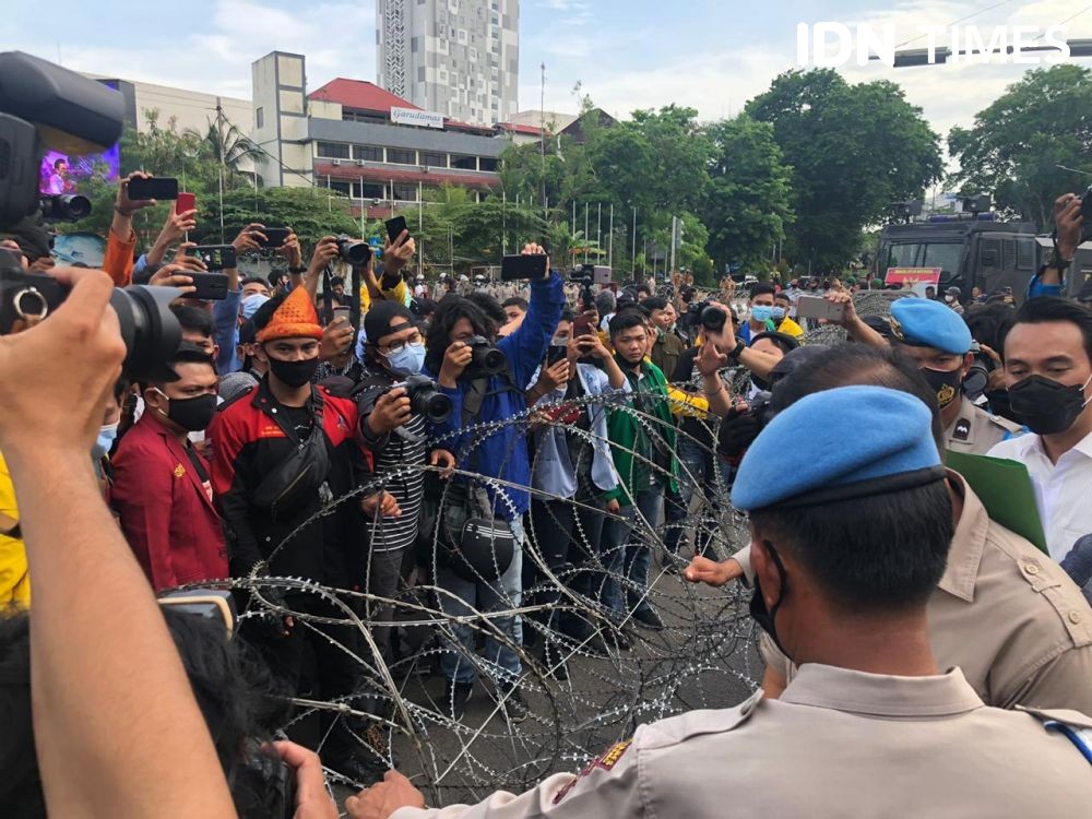 4 Kali Demo Tolak UU Cipta Kerja Palembang, Polisi Tangkap 500 Orang  