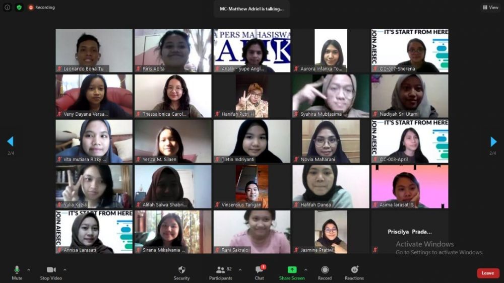 Tingkatkan Potensi Diri dan Skill, AIESEC USU Gelar Virtual Talk Show