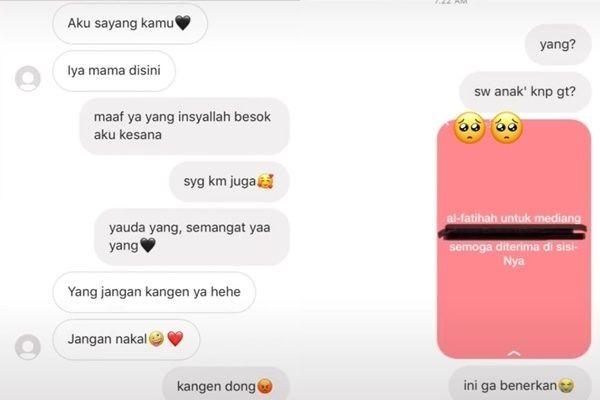 Viral Percakapan Terakhir Cewek Dan Kekasih Sebelum Meninggal Sedih