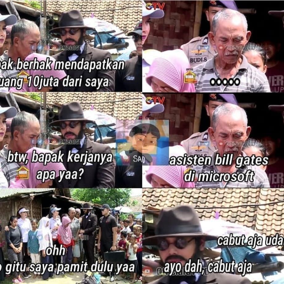 Paling Lucu dan Bikin Ngakak, 10 Meme Acara Bagi-bagi Rezeki di TV