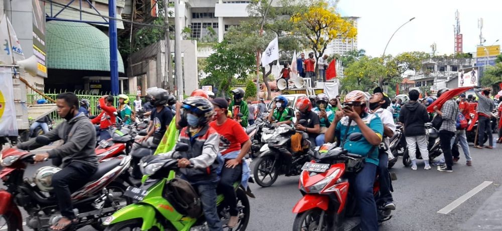 Tak Sampai Dua Jam, Aksi Tolak Omnibus Law Bubar dengan Kondusif