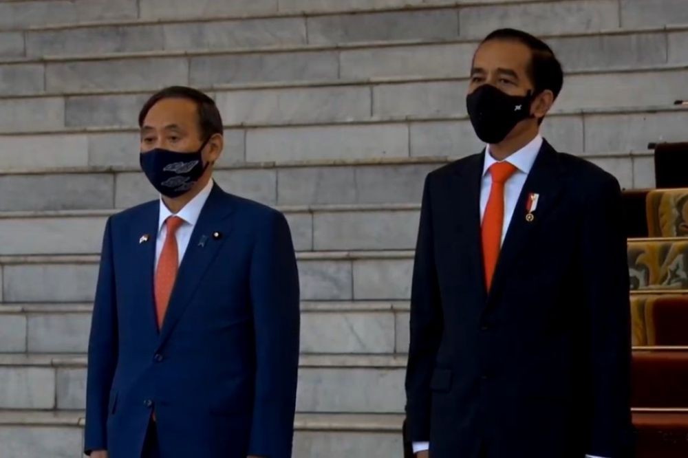 Tiba di Istana Bogor, PM Jepang Dapat Sambutan Hangat Jokowi