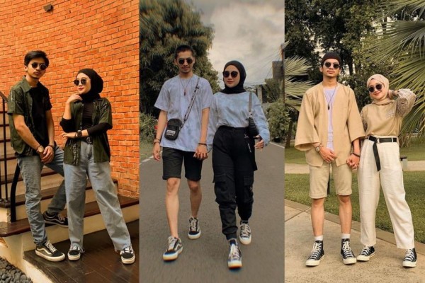 10 Gaya Couple Selebgram Hijab Astrisyanti Kompak Dan Swag Banget